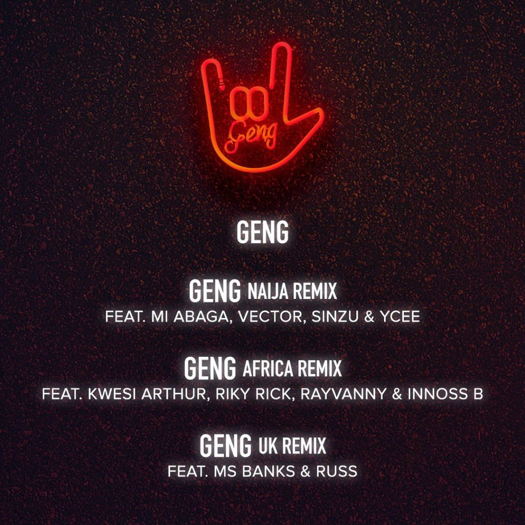 Mayorkun – Geng (African Remix) ft. Kwesi Arthur, Riky Rick, Rayvanny, Innoss’B